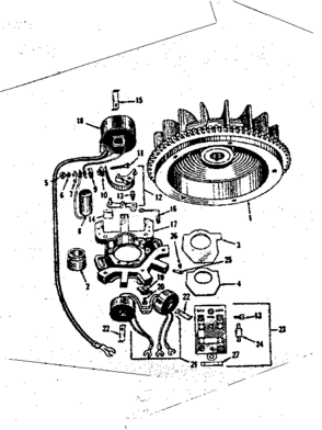 Alternator Magneto No. 29692 (fw-2681) Diagram and Parts List for 143105110  Craftsman Engine