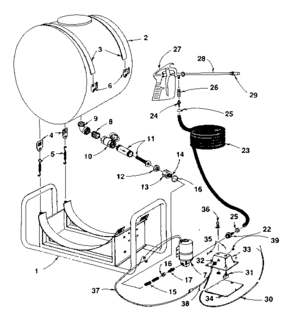 Replacement Parts Diagram and Parts List for 471461111  Craftsman Pressure Washer