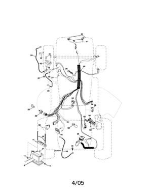 Electrical Diagram and Parts List for 917275660  Craftsman Lawn Tractor