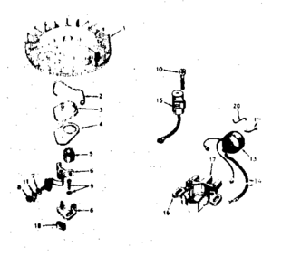Magneto Diagram and Parts List for 143197082  Craftsman Engine