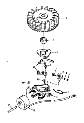 Magneto (tecumseh No. 5000) Diagram and Parts List for 143101011  Craftsman Engine