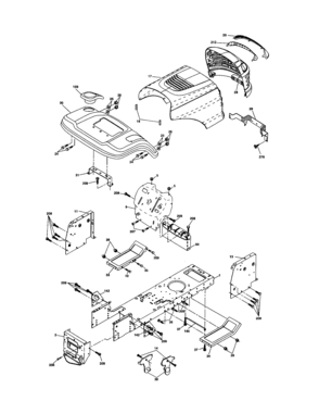 Chassis And Enclosures Diagram and Parts List for 917256721  Craftsman Lawn Tractor