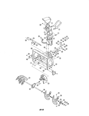 Auger & Housing/chute Diagram and Parts List for 247881980  Craftsman Snow Blower