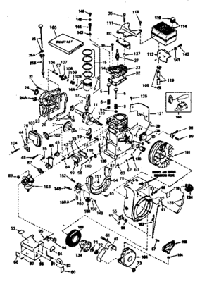 Engine Diagram and Parts List for 143764062  Craftsman Engine
