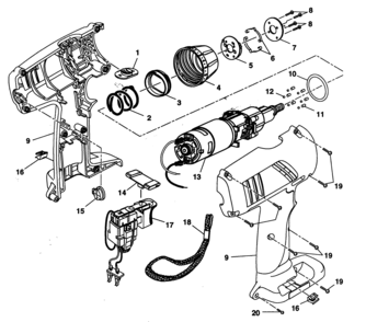 Housing Assy Diagram and Parts List for 315113330  Craftsman Boring Machine