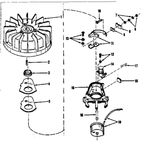 Magneto No. 27517 Diagram and Parts List for 14350030  Craftsman Engine