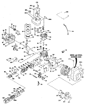 Engine Diagram and Parts List for 143784112  Craftsman Engine
