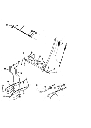 Lift Assembly Diagram and Parts List for 917270711  Craftsman Lawn Tractor