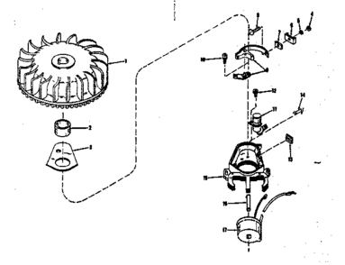 Magneto (wico Fw-2617) Diagram and Parts List for 14315301  Craftsman Engine