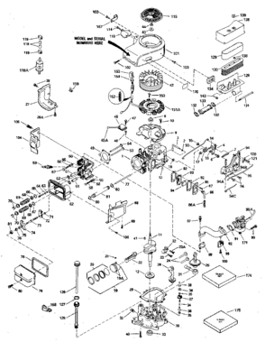 Replacement Parts Diagram and Parts List for 143406062  Craftsman Engine
