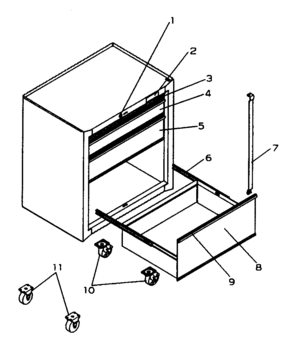 Part Location Diagram of T14933-ER Craftsman Lock bar