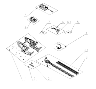 Hedge Trimmer Diagram and Parts List for 15174935  Craftsman Trimmer