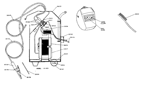 Part Location Diagram of 30155 Craftsman Electrode