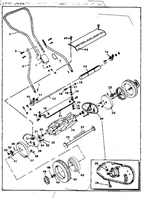Replacement Parts Diagram and Parts List for 536376610  Craftsman Lawn Mower