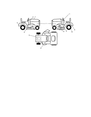 Decals Diagram and Parts List for 917286210  Craftsman Lawn Tractor