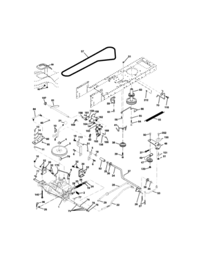 Ground Drive Diagram and Parts List for 917271833  Craftsman Lawn Tractor