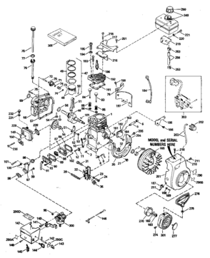 Replacement Parts Diagram and Parts List for 143804012  Craftsman Engine