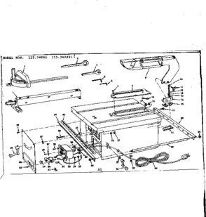 Fence Assembly Diagram and Parts List for 11324041  Craftsman Power Motor
