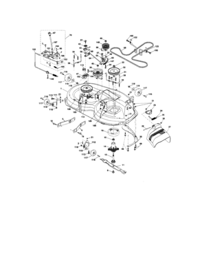 Mower Deck Diagram and Parts List for 917287251  Craftsman Lawn Tractor