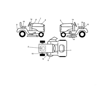 Decals Diagram and Parts List for 917270534  Craftsman Lawn Tractor