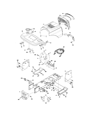 Chassis And Enclosures Diagram and Parts List for 917275520  Craftsman Lawn Tractor