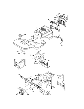 Chassis And Enclosures Diagram and Parts List for 917274762  Craftsman Lawn Tractor