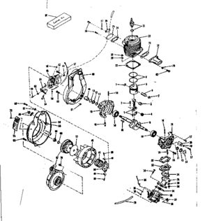 Engine Type 1124-model Ah47 Diagram and Parts List for 91760013  Craftsman Chainsaw