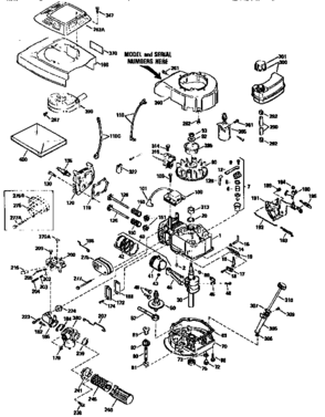 Craftsman 4-cycle Engine Diagram and Parts List for 143945508  Craftsman Engine
