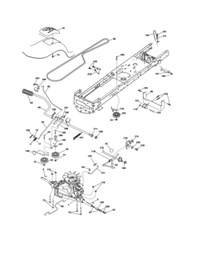 Ground Drive Diagram and Parts List for 917992311  Craftsman Lawn Tractor