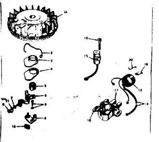 Magneto Diagram and Parts List for 143184252  Craftsman Engine