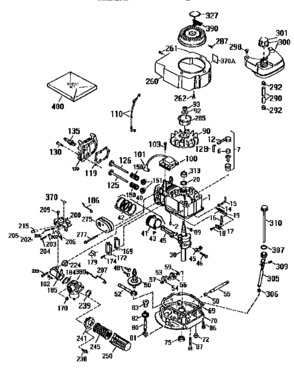 Replacement Parts Diagram and Parts List for 143953808  Craftsman Engine