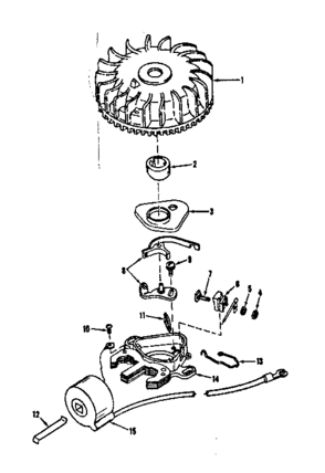 Magneto. (tecumseh-syncro) Diagram and Parts List for 14311301  Craftsman Engine