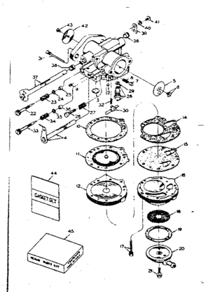 Carburetor Diagram and Parts List for 91760022  Craftsman Chainsaw