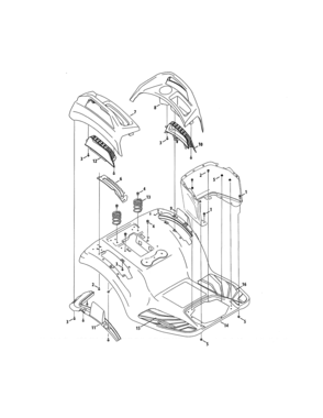 Fender/covers Diagram and Parts List for 247270550  Craftsman Lawn Tractor