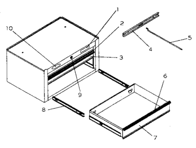 Cabinet Parts Diagram and Parts List for 706619251  Craftsman Tool Stand & Cart