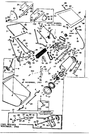 Replacement Parts Diagram and Parts List for 53679982  Craftsman Lawn Tractor