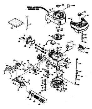 Engine Diagram and Parts List for 143384492  Craftsman Engine