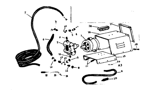 Replacement Parts Diagram and Parts List for 47144555  Craftsman Pressure Washer