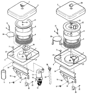 Air Cleaner Diagram and Parts List for 73911054C  Craftsman Engine