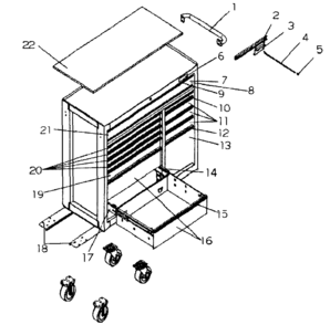 Part Location Diagram of 1008563 Craftsman Drawer trim