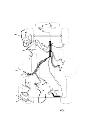 Electrical Diagram and Parts List for 917272462  Craftsman Lawn Tractor