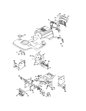 Chassis And Enclosures Diagram and Parts List for 917274760  Craftsman Lawn Tractor