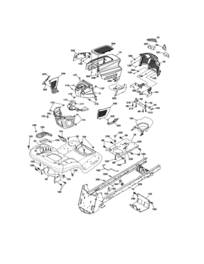 Part Location Diagram of 418076 Craftsman Lawn tractor deck housing