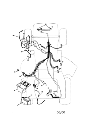 Electrical Diagram and Parts List for 917270743  Craftsman Lawn Tractor
