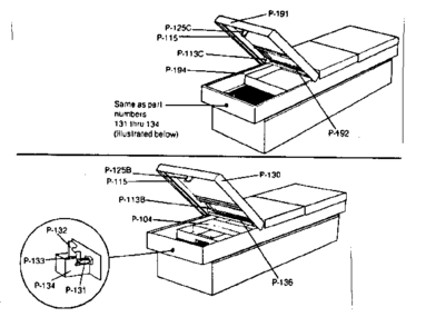 Lid/ Lock And Latch Assembly Diagram and Parts List for 49061  Craftsman Tool Stand & Cart