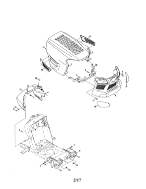 Hood/bumper Diagram and Parts List for 247273740  Craftsman Lawn Tractor