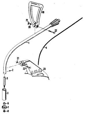 Drive Shaft Housing Diagram and Parts List for 234795410  Craftsman Trimmer
