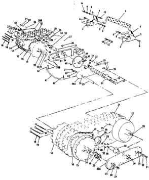 Track Assembly Diagram and Parts List for 536884900  Craftsman Snow Blower