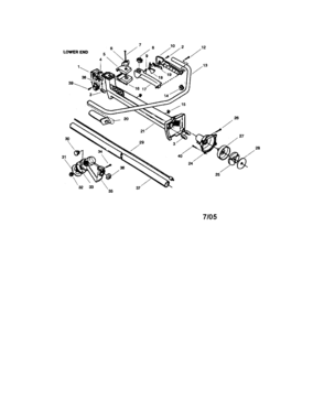 Clutch/handle/housing/gearbox Diagram and Parts List for 358798280  Craftsman Trimmer