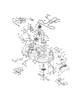 Mower Deck Diagram and Parts List for 917203811  Craftsman Lawn Tractor
